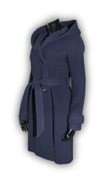 Женское Пальто NAF NAF UHNH49D BLUE-OBSCUR, ткань тёмно-синяя, вид 3