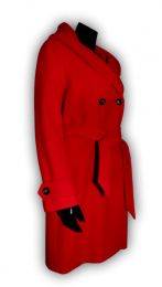 Пальто женское NAF NAF UHNH49D-ROUGE-GRENAT, ткань красная, вид 2