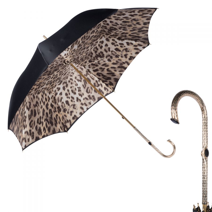 Зонт-трость Pasotti Nero Bars Oro