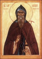 Икона Корнилий Псково-Печерский преподобномученик (рукописная)