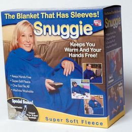 Плед-одеяло с рукавами Snuggie, цвет чёрный, вид 5