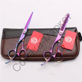 Набор грумера 6 дюймов ножницы 2 шт Purple Dragon серия Шайн