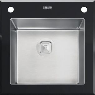 Комбинированная мойка TOLERO CERAMIC GLASS (нержавеющая сталь и стекло) TG-500 (белый)