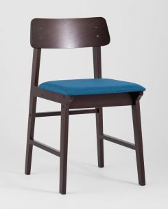 Комплект из четырех стульев Stool Group ODEN мягкая тканевая синяя обивка