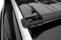 Багажник на рейлинги Suzuki Jimny 1998-2018, Lux Hunter L44-B, черный, крыловидные аэродуги