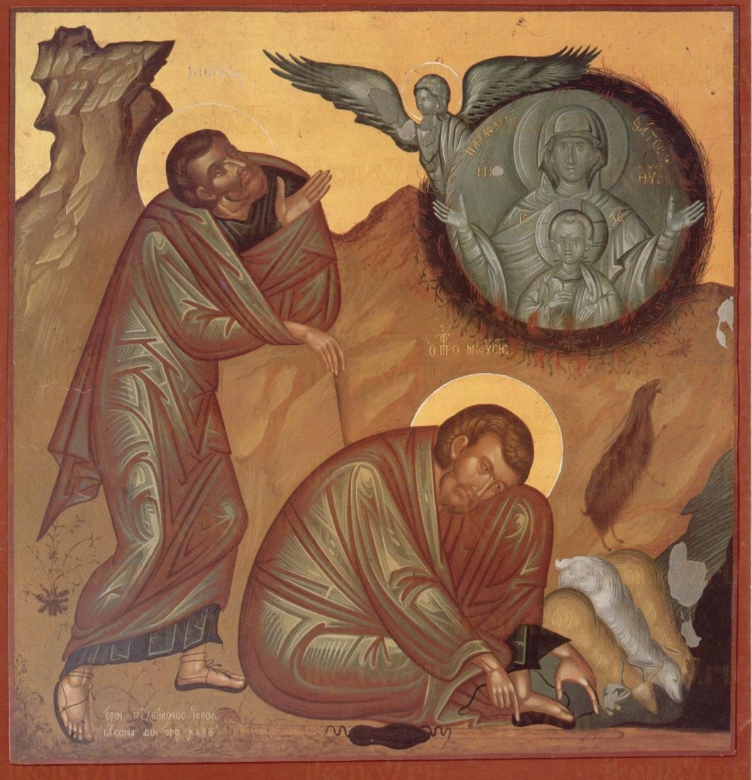Икона Моисей Боговидец пророк (рукописная)