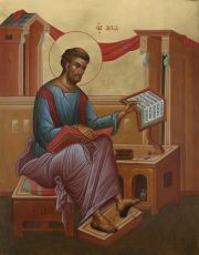 Икона Лука Евангелист апостол (рукописная)