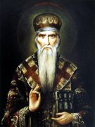 Икона Киприан Московский святитель (рукописная)