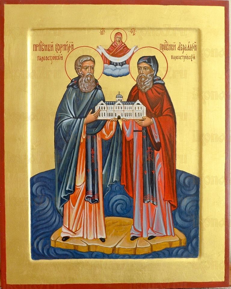 Икона Корнилий Палеостровский преподобный (рукописная)