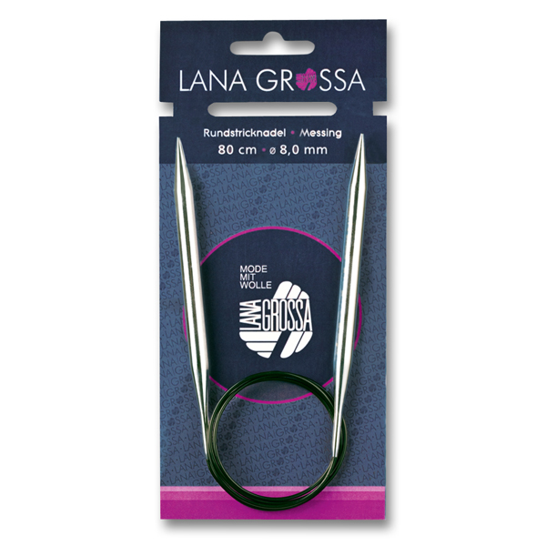 фото Спицы круговые латунь Lana Grossa 8,0 80 см