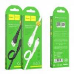 Кабель USB 2.4А HOCO X40 Белый (microUSB) 1м