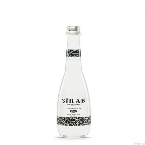Sirab premium qazlı su 0.75 şüşə