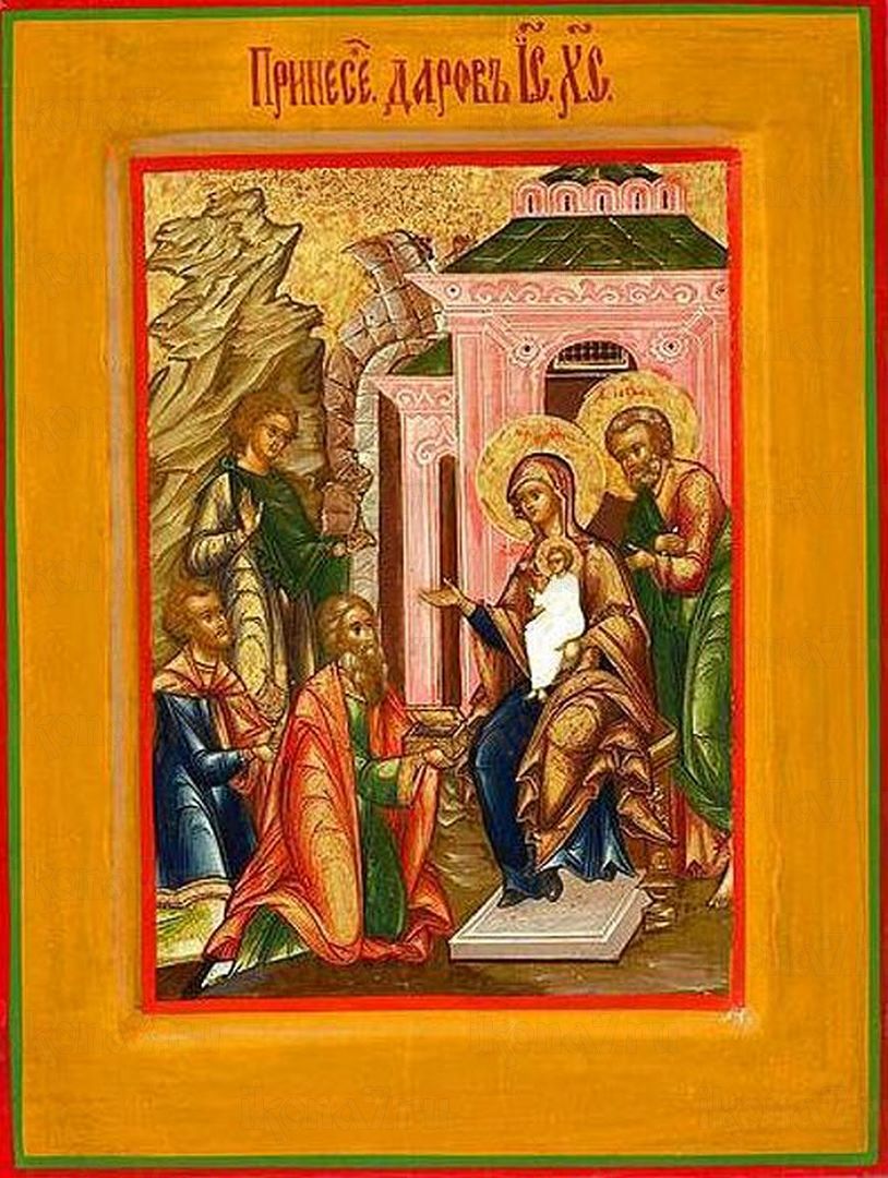 Принесение Даров икона Божией Матери (рукописная)