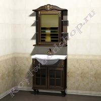 Мебель для ванной в стиле классика из массива "Глазго ЭНДРЮ-75 орех"