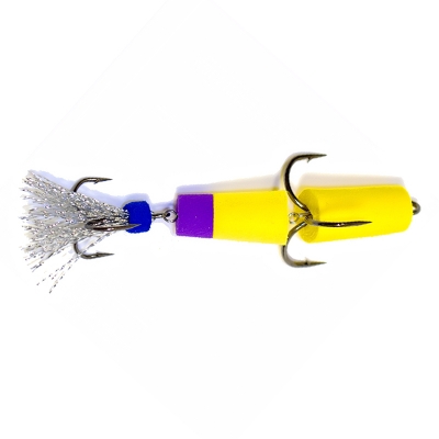 Приманка Мандула Флажок XXL Fish модель 1, р.85 мм, цв. желто-желто-фиолетовый
