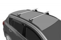 Багажник на крышу BMW X3 (F25), Lux, аэродинамические дуги (53 мм) на интегрированные рейлинги