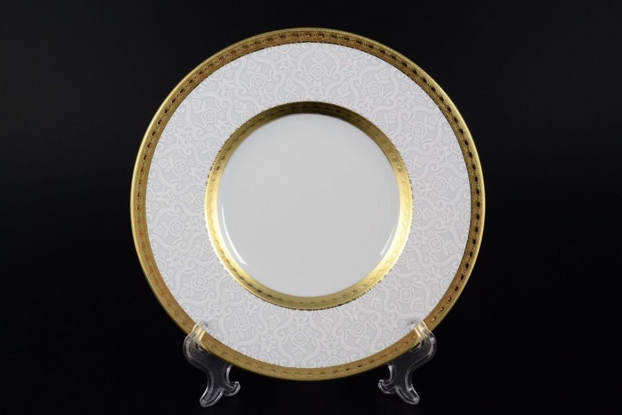 Набор тарелок 21 см "Constanza Diamond White Gold", 6 шт.