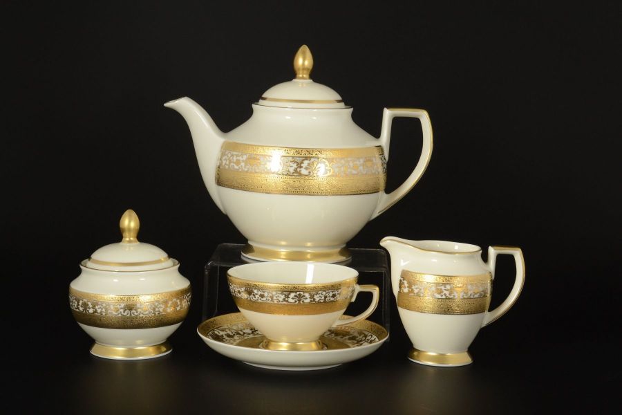 Чайный сервиз на 6 персон C-Creаm Royal Gold, 17 пр.