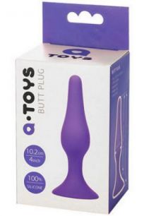 Анальная пробка Toyfa A-toys Butt Plug фиолетовая, 8*2,5 см