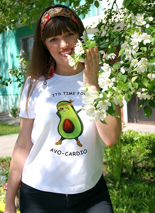 женская футболка Авокадо