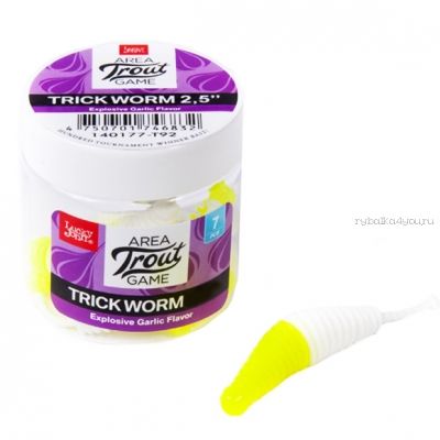 Слаги съедоб Lucky John Pro Series Trick Worm 2.5" 63,5 мм / упаковка 7 шт / цвет: T92