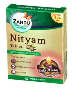 Нитьям 10 таб, Zandu Nityam Tablet с касторовым маслом