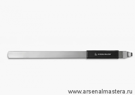 Шпатель металлический 28смх2ммх2см с пластиковой ручкой для реставрации (открывания, размешивания краски) Borma 6448