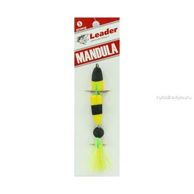 Мандула классическая Leader Mandula/ размер M/ 90мм/  Цвет 001/ желтый-черный-желтый (Билайн)