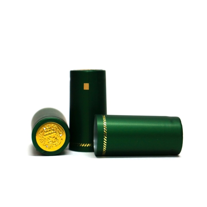 Термоусадочный колпачок зеленый 65х30 мм, (матовый) (10 шт)