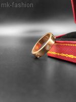 Cartier кольцо Love фианит Pink Gold