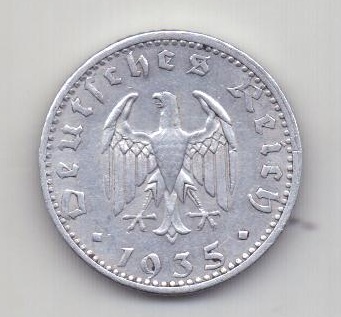 50 пфеннигов 1935 года Германия AUNC