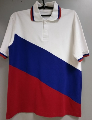 Рубашка-поло триколор "Россия"