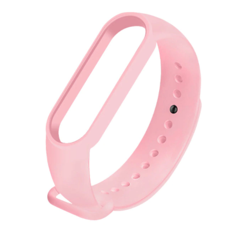 Сменный ремешок на фитнес - трекер Xiaomi Mi Band 5/6 (Светло-розовый)