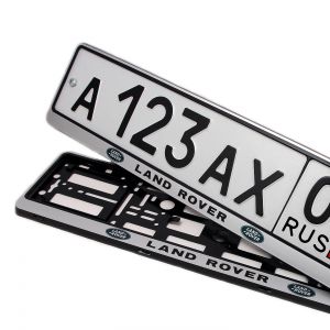 Номерные рамки для номера Land Rover - серебро