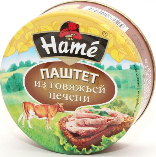 Паштет ХАМЕ 105г говяжья печень ж/б