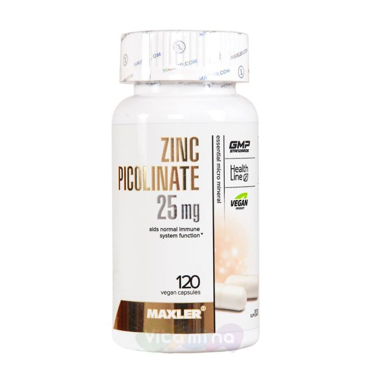 Maxler Пиколинат цинка Zinc Picolinate, 25 мг, 120 капс
