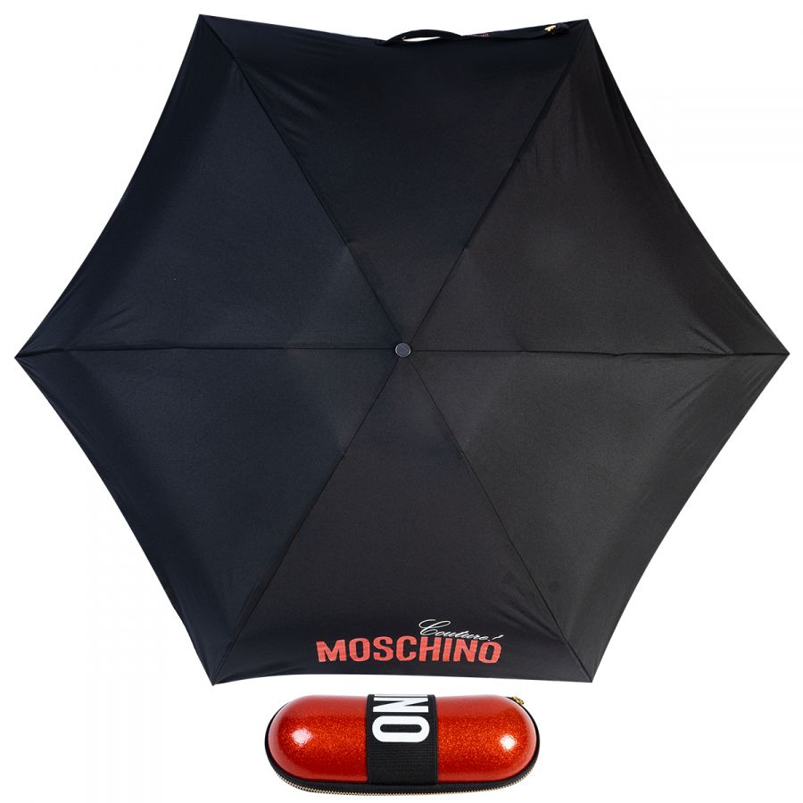 Зонт складной Moschino 8900-SuperminiH Glitter Red