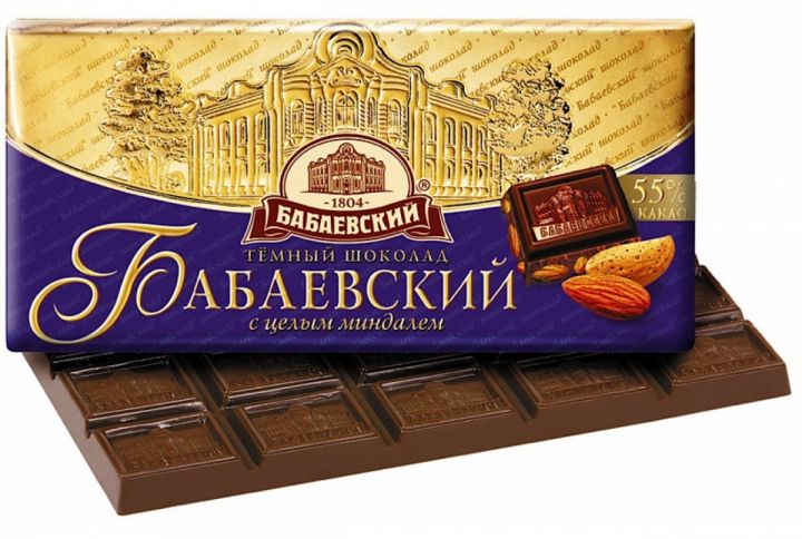 Шоколад Бабаевский горький с Миндалем 100г