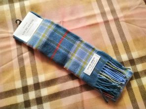 теплый шотландский шарф 100% шерсть ягнёнка , тартан шотландского города Масселборо  MUSSELBURGH TARTAN LAMBSWOOL SCARF