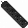 Удлинитель с заземлением M450 5.0 м, 4 розетки, черный