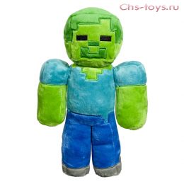 Мягкий плюшевый Зомби из Майнкрафт (Minecraft) 22 см на присоске