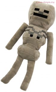 Мягкий плюшевый Скелет из Майнкрафт (Minecraft) 34 см на присоске