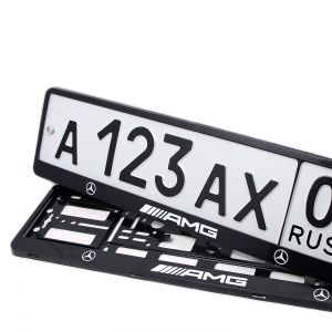 Номерные рамки для номера Mercedes Benz AMG - черные