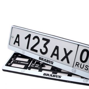 Номерные рамки для номера Mercedes Benz BRABUS - белые