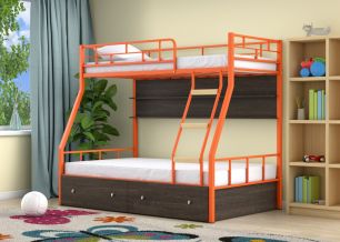Двухъярусная кровать Радуга Оранжевый венге