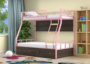 Двухъярусная кровать Радуга Розовый венге