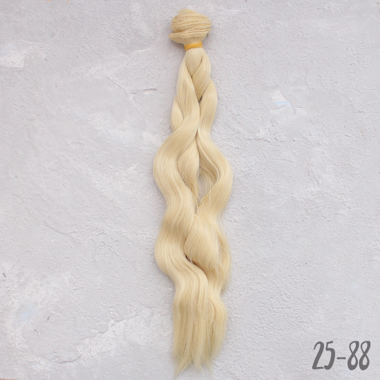 Трессы для создания причеcки куклам - Волны коса теплый блонд 25 см