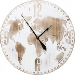 Часы настенные Antique World, коллекция "Античный мир" 80*80*5, Сталь, Ель, Кварц, Белый