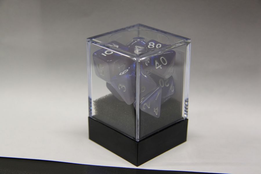 Набор кубиков D4-D100 - Аврора Туманная Синяя