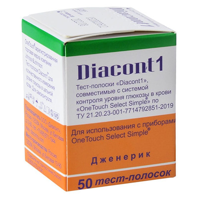 Diacont1 (OneTouch Select) - тест-полоски № 50